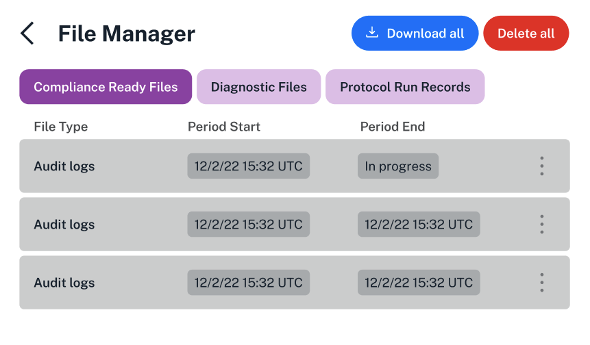 Delete audit logs.