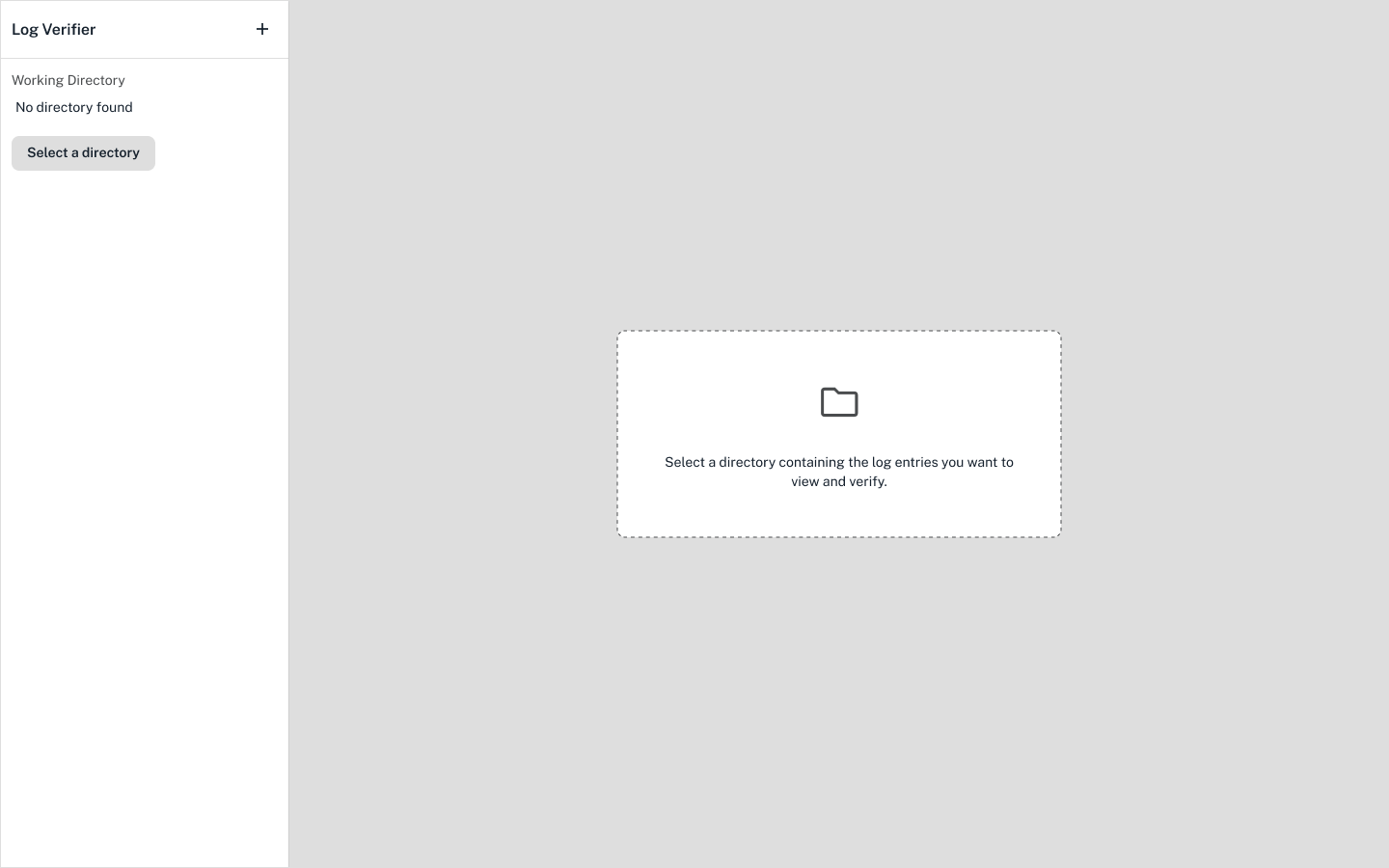Log verifier before you choose a working directory.