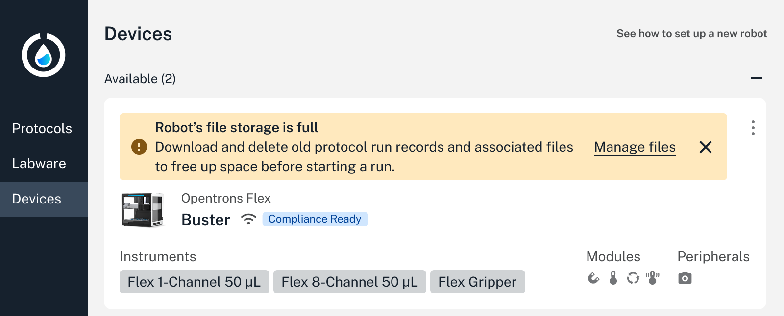 A reminder to download files.