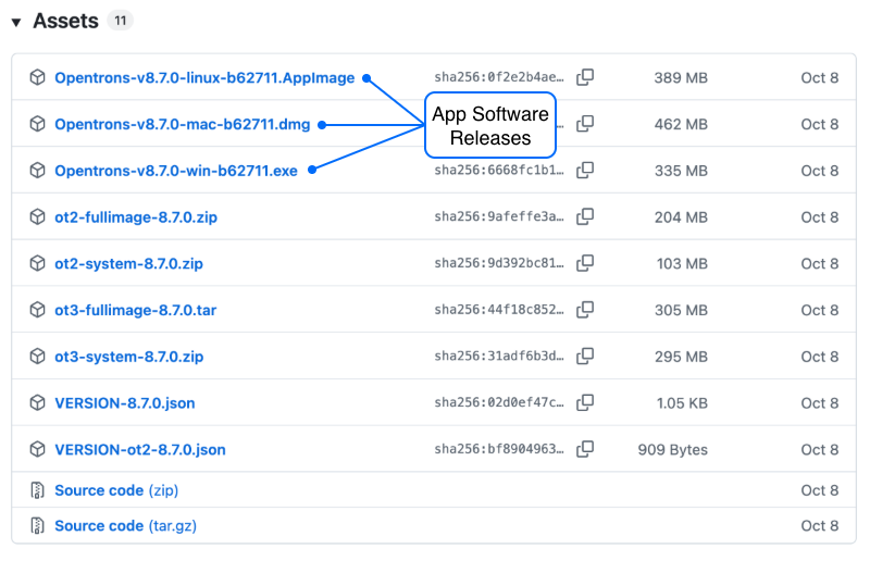 Software files for the App
