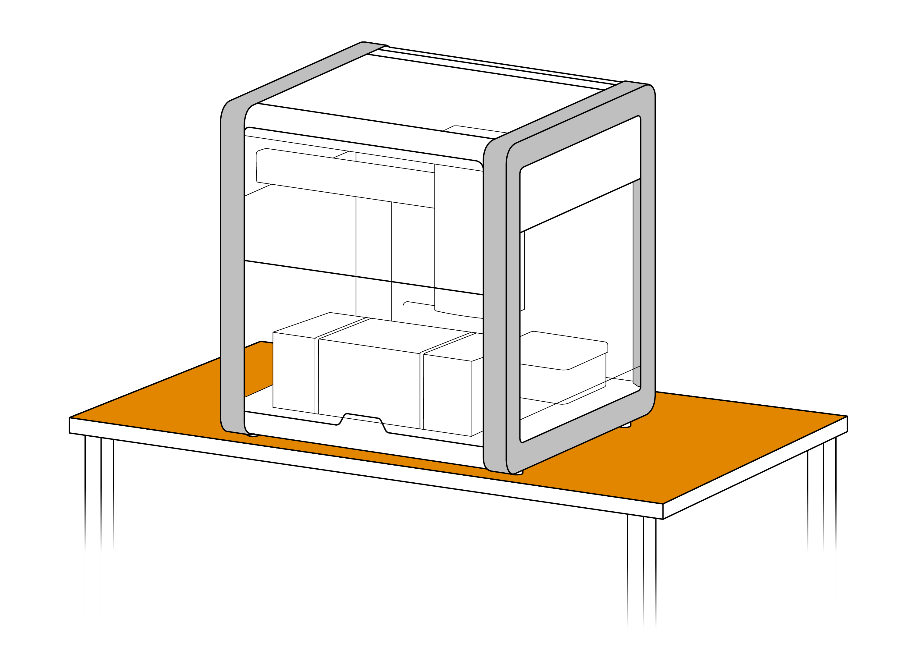 robot shown on a workbench