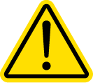 Yellow warning or caution triangle